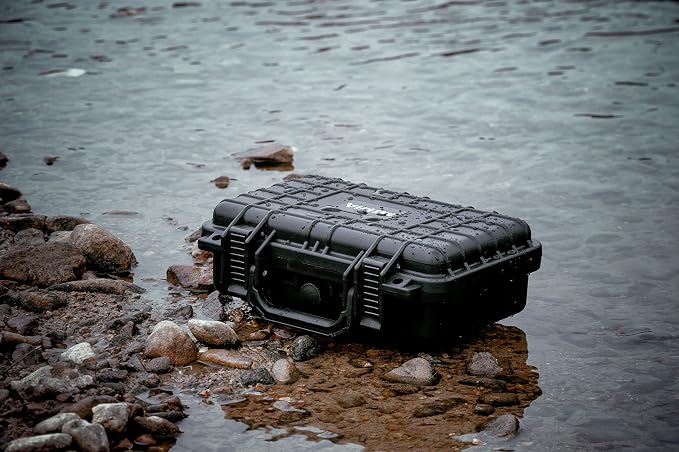 MEIJIA Portable All Weather Waterproof Protective Hard Case, Small Camera Case,Dry Case with Customizable Foam,Fit Use of Drones, Camera,Equipments, 11.65 ”x8.35”x3.78” - Image 6