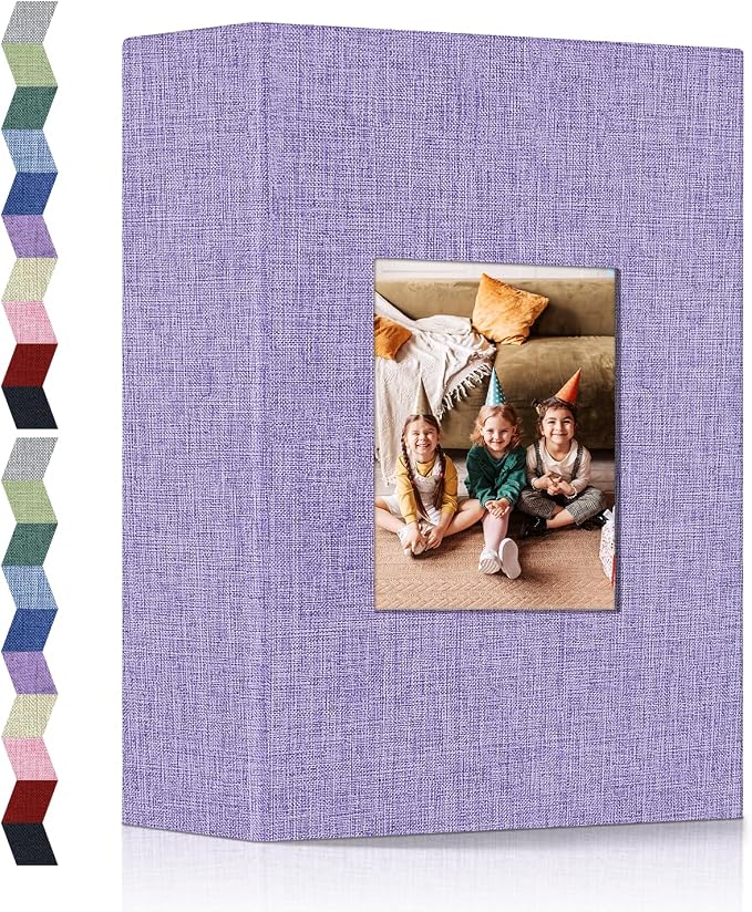 popotop Photo Album 4x6-200 Photos Photo Books with 200 Horizontal Pockets,Linen Cover Albums for Family Wedding Anniversary Baby Vacation Pictures by Popotop