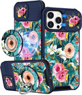 Buleens for iPhone 16 Pro Max Case 6.9 Inch - with Ring Stand & Camera Cover Aesthetic Cute Designed Women Girls Girly Pretty Flowers Kawaii Phone Case for iPhone 16 Pro Max Compatible with Magsafe by Buleens