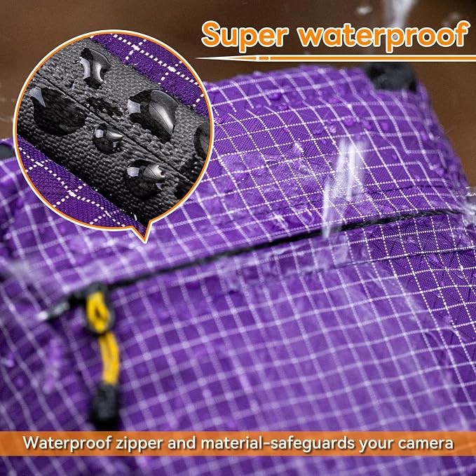 HIKEMAN Shoulder Bag Case for Camera - Outdoor Waterproof Shockproof Camera Bag,Detachable Strap for Daily Use,Travel,Cycling Climbing(Black) - Image 3