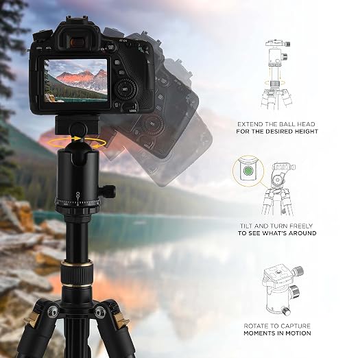 KODAK 63-Inch 2-in-1 Tripod & Monopod, Bluetooth Remote - Image 3