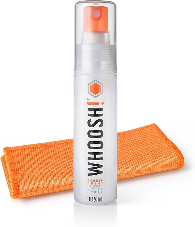 WHOOSH! Screen Shine Go – Refillable Screen Cleaner Kit, Set of 18, 1 fl oz | Includes 18 – 6x6" Microfiber Cloths, TSA Approved for Travel, For MacBook, Phone, iPad & Eyeglasses, For Bulk/Business Use - Image 2