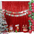 Poise3EHome 6FT x 8FT Red Sequin Photography Backdrop Curtain for Christmas Party Decoration by Poise3EHome