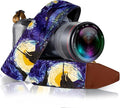 Art Tribute Camera Strap - Shoulder, Crossbody & Neck Camera Strap for Photographers, Fits All Cameras, Canon Nikon Sony Fujifilm, Padded Strap W/Quick Release, Leather Ends, Van Gogh Starry Night by ArtTribute