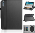 DETUOSI Universal 10.1 inch Tablet Case,Scratch Resistant | For ECOPAD ‎TH-KK12C,URAO X109,Aiprotablet C20e,Folio Leather Protective Cover,2-Angle Viewing Stand,3 Card Slots,Black by DETUOSI