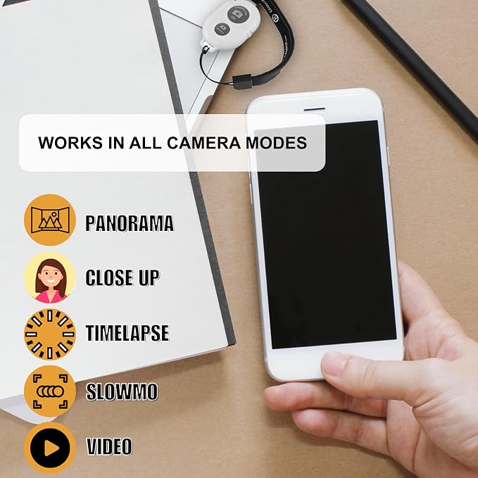 CamKix Camera Shutter Remote Control with Bluetooth Wireless Technology - Create Amazing Photos and Videos Hands-Free - Works with Most Smartphones and Tablets (iOS and Android) - Image 3
