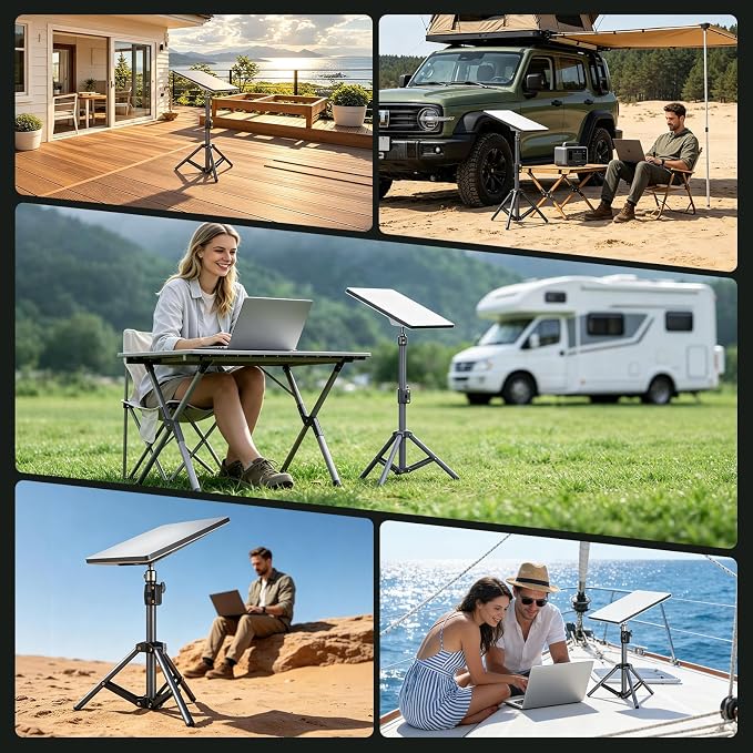 for Starlink Mini Tripod Stand Mount with Adapter Kit Accessories | Adjustable Height Tripod Mounting Adapter Compatible with Starlink Mini,Portable Sturdy Stand for Outdoor Camping, Travel, Rv - Image 9