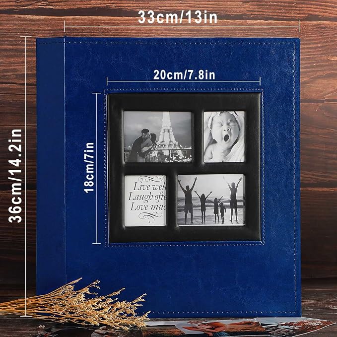 Ywlake Photo Album 4x6 500 Pockets Photos, Extra Large Capacity Family Wedding Picture Albums Holds 500 Horizontal and Vertical Photos Blue - Image 5
