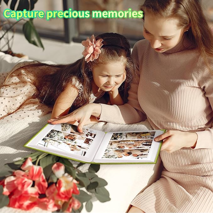 Artfeel Photo Album 4x6 with 600 Pockets,Slip-in Picture Albums,Linen Cover Memory Book with Front Window,White Page Vertical Photo Book for Wedding,Family,Anniversare,Baby,Vacation - Image 7
