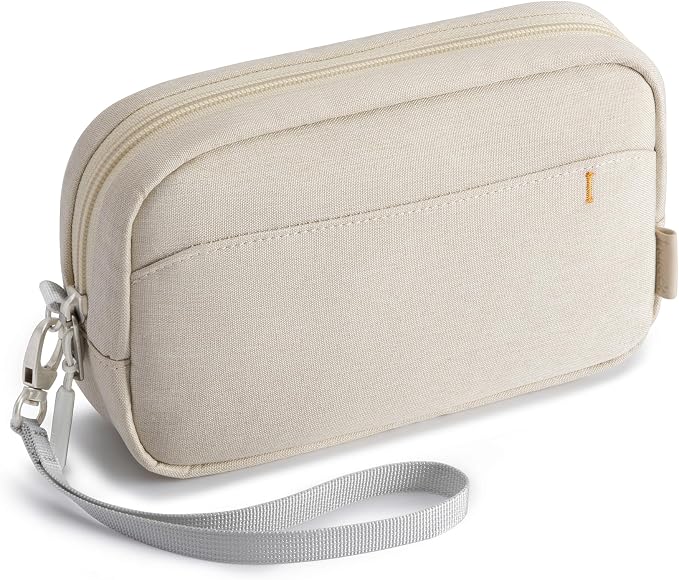 Inateck Electronics Organizer Travel Case, Water-resistant Cable Organizer Pouch, Multi-purpose Accessories Carry Case for Cord, Charger, Cables, Phone, USB Drive, Beige, Small by Inateck
