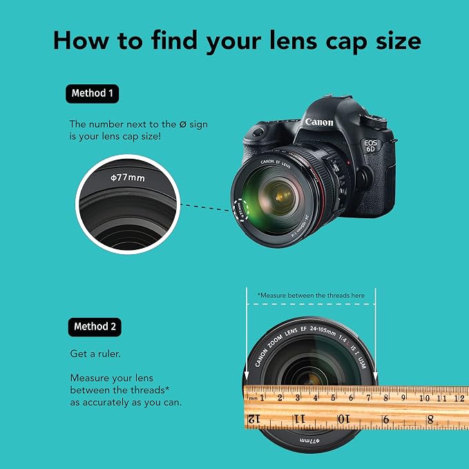 Foto&Tech Camera Lens Cap Leash with Elastic String, Compatible with Universal DSLR SLR Evil Mirrorless Cameras Video (x3) - Image 8