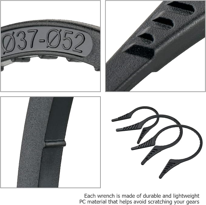 PROfezzion Camera Lens Filter Wrench Kit for ND UV CPL Filter, 3-Pack | Lens Filter Removal Tool for 37-52mm, 55-72mm, 77-95mm Filter, Durable and Universal for All Lens Filter from 37mm-95mm - Image 4