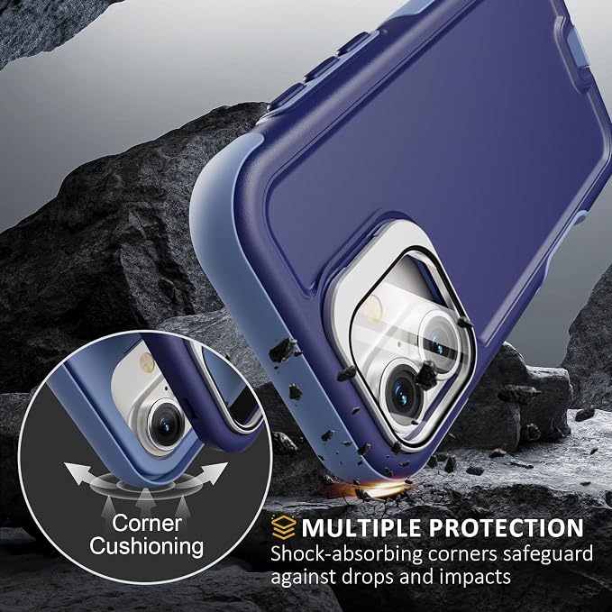 Follaroma Magnetic for iPhone 17 Case with Camera Cover Stand, Blue-Purple | Built-in Glass Camera Cover Stand,Compatible with MagSafe,Heavy Duty Shockproof Protective,Military-Grade Anti-DropDual Case - Image 5