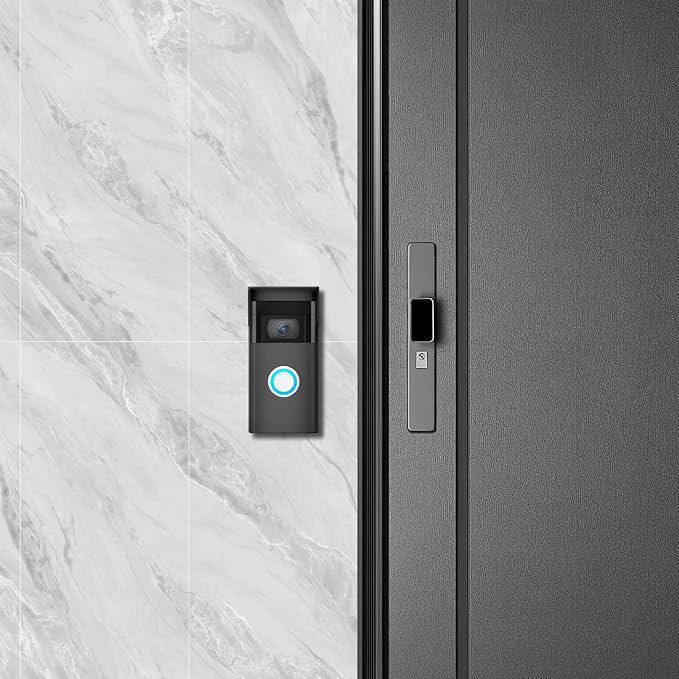 Silicone Case for Ring Video Doorbell 2nd Gen (2020 Release) | Weatherproof Ring Doorbell Cover with Sun Glare Visor, UV & Heat Resistant Accessories – Black - Image 6