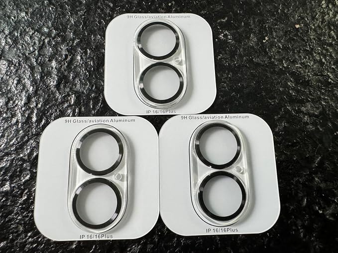 Dengduoduo Camera Lens Protector for iPhone 16 and 16 Plus 3 Pack, Tempered Glass, Ultra HD, 9H Hardness, Anti-Scratch, Case Friendly, Easy to Install [No Affect on Night Shots] - Image 2