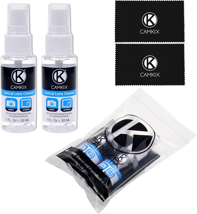 Camkix Lens and Screen Cleaning Kit - 2X Cleaning Spray 2X Microfiber Cloth - Perfect to Clean The Lens of Your DSLR and Compatible with Your Camera, Smartphone, Tablet, Notebook, etc. - Image 3