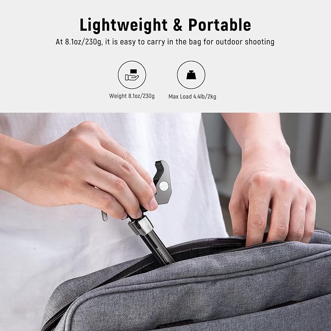 NEEWER 9.8"/25cm Magic Arm with Super Clamp & Cleaning Cloth, 1/4" & 3/8" Threads for Flash/LED Light/Microphone/DSLR Camera Monitor Compatible with SmallRig Camera Cage, Max Load: 4.4lb/2kg, ST25C - Image 7
