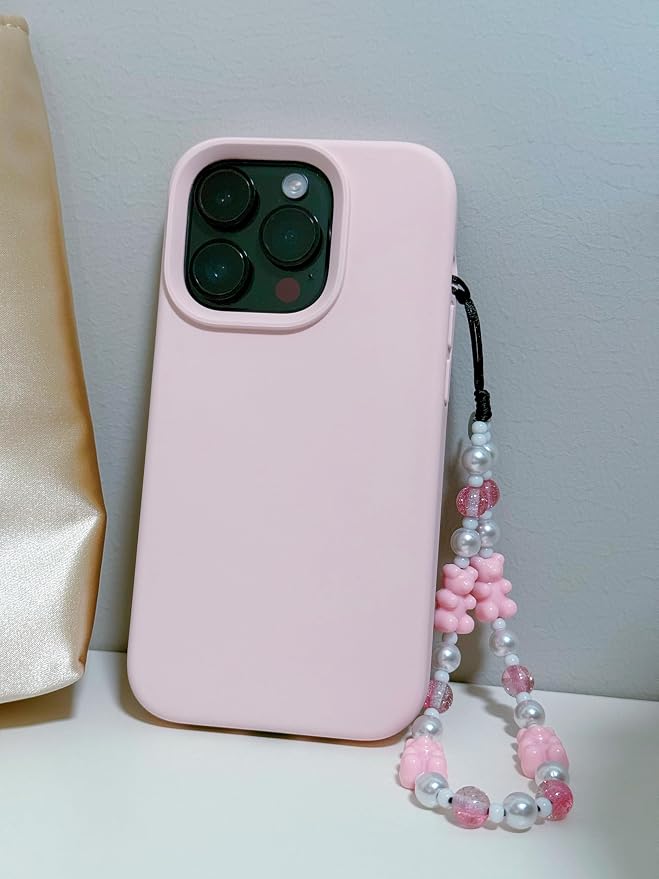 Drawwind Phone Charm Strap Cute Wrist Straps Cell Phone Charm String Y2K Aesthetic Lanyard Wristlet Chain for Case Camera AirPods Bags Keychains (Pink Bear) - Image 4