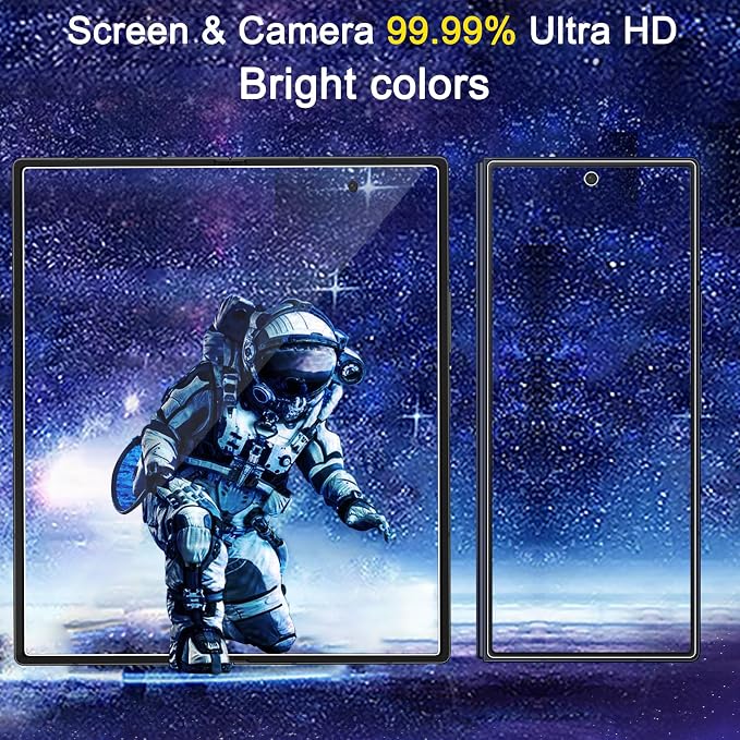 Ferilinso 3 Pack Inside Screen Protector for Samsung Galaxy Z Fold 8 Ultra | 9H+ Tempered Glass Back&Camera Lens Protectors, Military-Grade Shatterproof, Case Friendly, Easy Installation Bubble Free - Image 6
