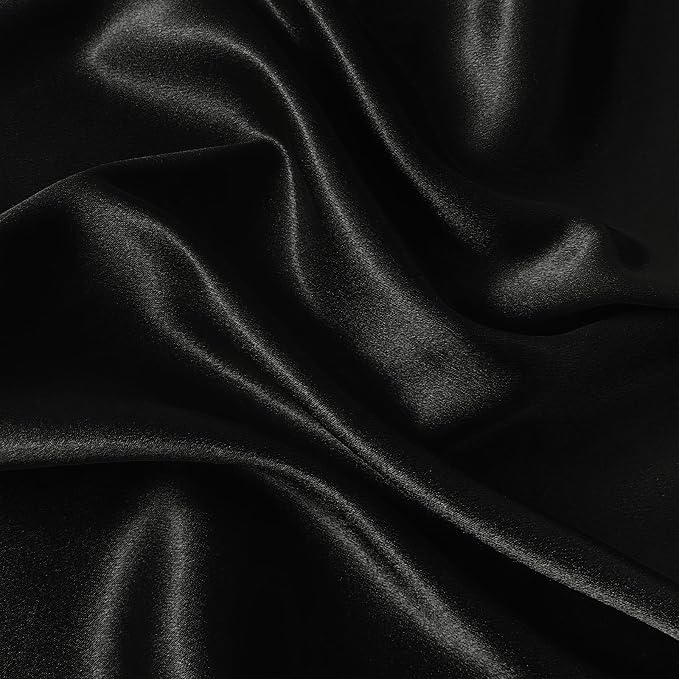 RUDONG M Satin Photography Backdrop, Black, 3.3x2.5ft | Wrinkle-Free, Silky Fabric, For Jewelry/Cosmetics/Flat Lay/Studio, 100x75cm by RUDONG+M