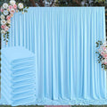 40 ft x 10 ft Wrinkle Free Baby Blue Backdrop Curtains for Parties, 8 Panels Polyester Light Blue Photo Backdrop Drapes for Birthday Wedding Party Baby Shower Photography by Outpain