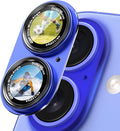 CACOE Metal Camera Lens Protector for iPhone 16/16 Plus/17 Cover | Tempered Glass Cover, Anti-Scratch, Drop-Proof, Strong Adhesion, Camera Screen Cover Accessories, Cyan by CACOE