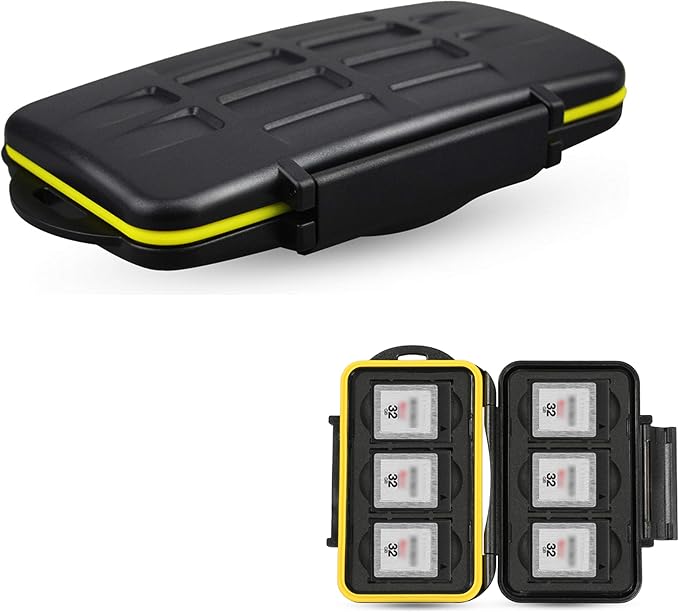 JJC 6 Slots XQD Cfexpress Type-B Card Case Holder Storage Carry Organizer | Water-Resistant, Shockproof Card Protection, Nikon Z8 Z9 Z6III Z6II Z7II Z6 Z7 D850 D500 D4 D5 D6 Fujifilm XH2 XH2S GFX100 II by JJC