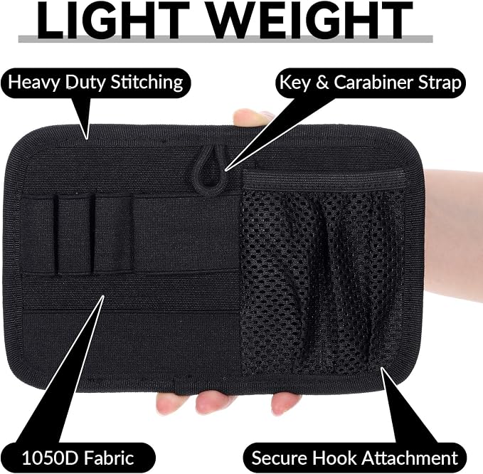 Bag Insert Panel Organizer Hook and Loop Modular Backpack Organizers Utility Admin Pouch with Hook Fasteners Modular Pack Insert Organizer for Travel Packs Messenger Bag - Image 3