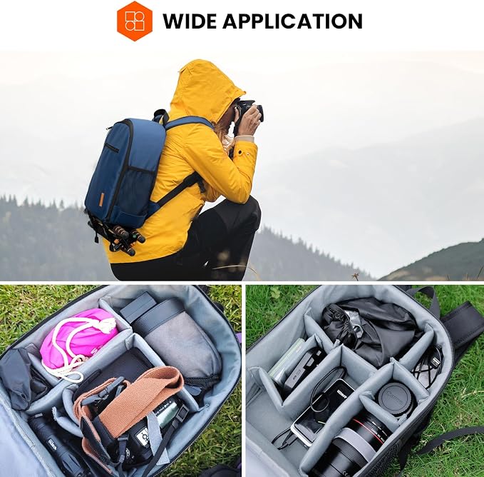 TARION Small Camera Backpack for Photographers Compact 12L Black TB-S | 13 Inch Laptop Compartment, Rain Cover, Bottom Tripod Holder, for DSLR Mirrorless Cameras, Everyday Shooting - Image 9