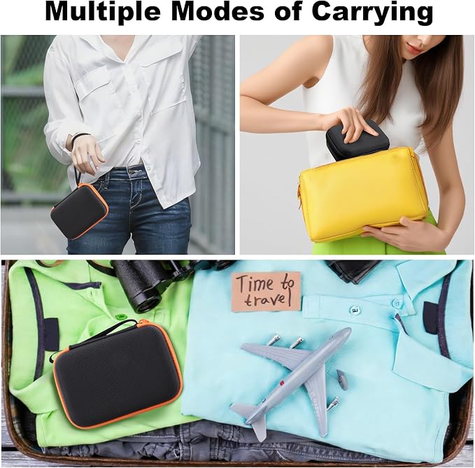 Hard Travel Case for Fujifilm Instax Mini Link+ Printer | Shockproof, Hand Strap Included, Storage Compartment, Travel Carrying Case, Black Case - Image 9