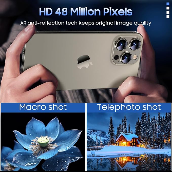 Uyiton for iPhone 15 Pro/iPhone 15 Pro Max Camera Lens Protector | Not Easy to Break, Strong Adsorption, Case-Friendly, Metal 9H Sapphire Glass Rear Camera Screen Cover, Natural Titanium - Image 3