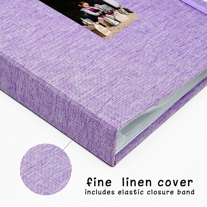 Mini Photo Album (2-Pack) for 2x3" Instax Mini & Polaroid Photos – Each Linen Album Holds 208 Photos - Image 2