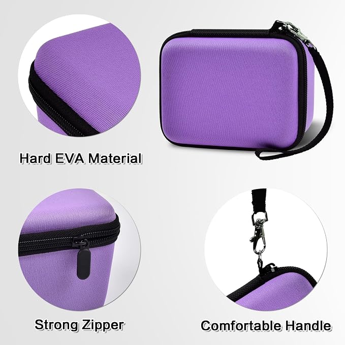 Comecase Vlogging Camera Case for Duluvulu/for VJIANGER 4K Digital Cameras | Mesh Pocket for Charging Cables and Batteries, Travel Storage for Vloggers, Parties and Camping (Purple) - Case Only - Image 3