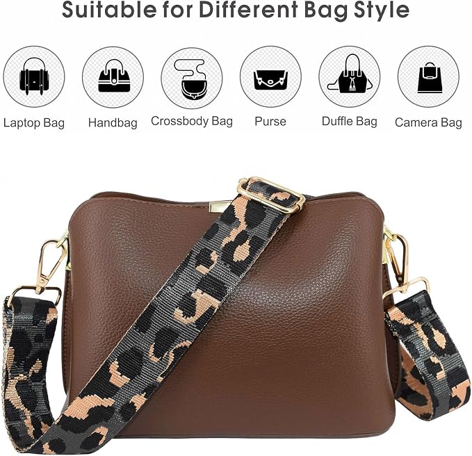 Replacement Purse Strap Shoulder Strap Adjustable Crossbody Strap for Women Crossbody Wide Shoulder Bag - Image 4