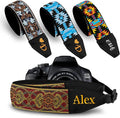 Art Tribute Custom Camera Strap Ethnic Red - Add Your Text and We Make It Especially For You Get Your Own Personalized Gift Camera Strap, No Shipping Cost! by ArtTribute