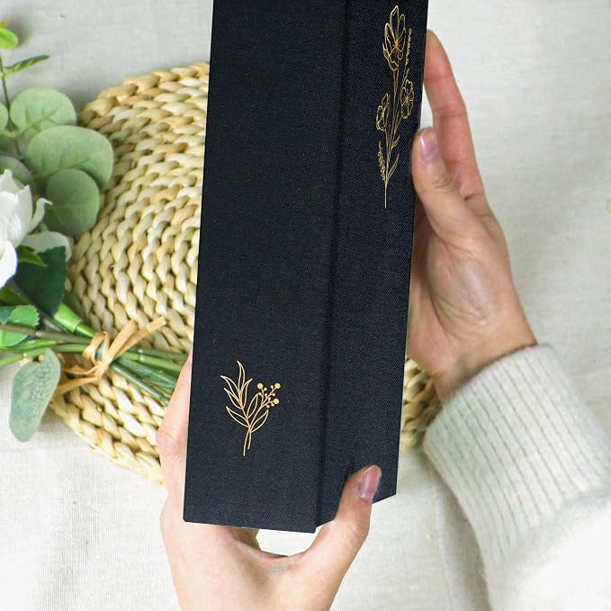 Holoary Photo Album 4x6 300 Photos, 300 Pockets 4”x6” Picture Album, Linen Fabric Cover Big Picture Book for Photos with Writing Area, 4x6 Photo Albums for Family Weddings Travel Memories(Black) - Image 4