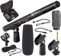 Professional Video & Broadcast Microphone | 10.8" Unidirectional Condenser Shotgun Mic for Indoor & Outdoor Film, Interview & Studio Recording for Camcorders and DSLR Camera - Black by RitzGear