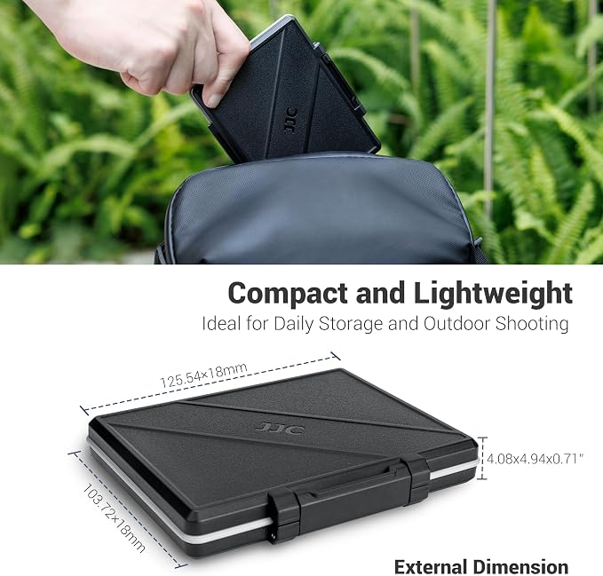 JJC 45 Slots Memory Card Case for 30 Micro SD and 15 SD Cards with AirTag Slot, Water-Resistant Anti-Shock Anti-Dust, Micro SDHC/SDXC TF Card and SD/SDHC/SDXC Holder Organizer Storage - Image 8