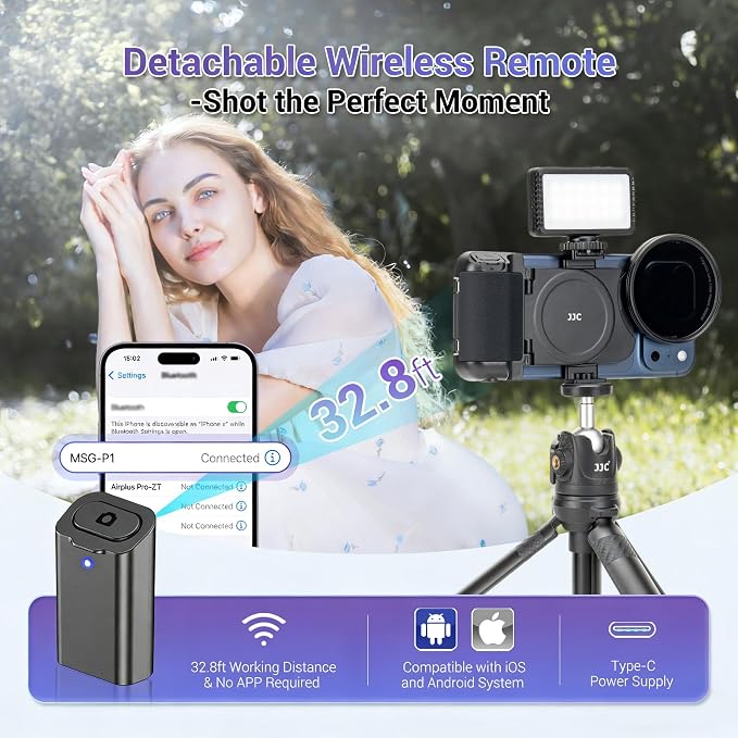 Upgraded 67mm Phone Lens Filter Mount + Phone Camera Grip Set for iPhone 17 16 15 14 Pro Pro Max Plus Air,Magnetic Filter Adapter w Cold Shoe & 1/4" Hole Pull-Out to Fit Pro Max Plus (No Filters - Image 4