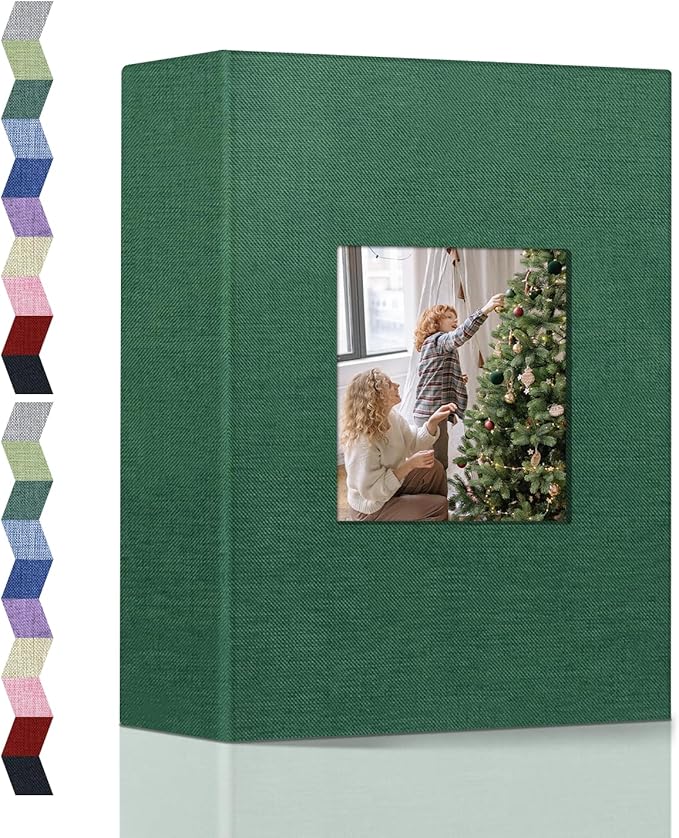 popotop Photo Album 4x6-100 Photos Photo Books with 100 Vertical Pockets,Linen Cover Albums for Family Wedding Anniversary Baby Vacation Pictures by Popotop