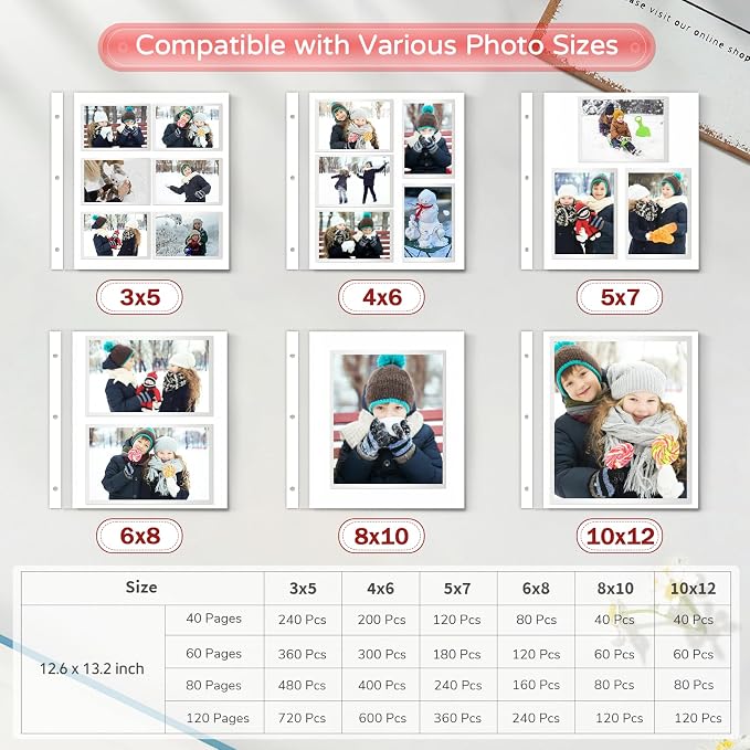 Popotop Large Photo Album Self Adhesive 4x6 5x7 8x10 Scrapbook Album DIY Picture Book,Gifts for Mom,Family Baby and Wedding,with Metal Pen and Plastic Board - Image 8