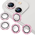 AGVEE 3+3 6 Pack for iPhone 12 & Mini & Pro Camera Lens Protector Cover | Individual Bling Diamond & Bling Glitter Sparkle Cute Gem Metal Ring, 9H Tempered HD Glass by AGVEE