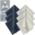 MR.SIGA Microfiber Glasses Cleaning Cloth, Spectacle Cleaner Cloth, 6 Pack | Microfiber Cleaning Cloths for Lens, lint free glasses cloth for camera, screen, glasses lens cleaner, 15 x 18 cm(6 x 7 inch) by MRSIGA