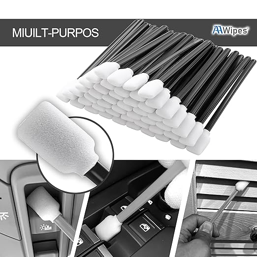 AAwipes Foam Swabs (200 pcs, 5.25", Black) - Lint Free Foam Tip Swab Cleanroom Sponge Stick Detailing Lab Swabs for Camera, Inkjet Printer, Optical Lens, Optical Equipment (C714BLK) - Image 4