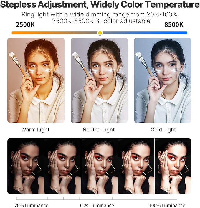 Smartphone Video Rig PICTRON U200 Handheld LED Ring Light Selfie Light | Phone Video Stabilizer for Camera, Smartphone, Action Camera, YouTube, Setup, Filmmaking, Makeup, Vlogging - Image 2