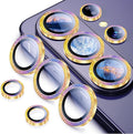 Uyiton for Samsung Galaxy S26 Ultra Camera Lens Protector, Unique Design | Case-Friendly, Ultra-Thin, Military-Grade Sapphire Glass with Aluminum Metal Rear Camera Screen Cover, Glitter Colorful by Uyiton