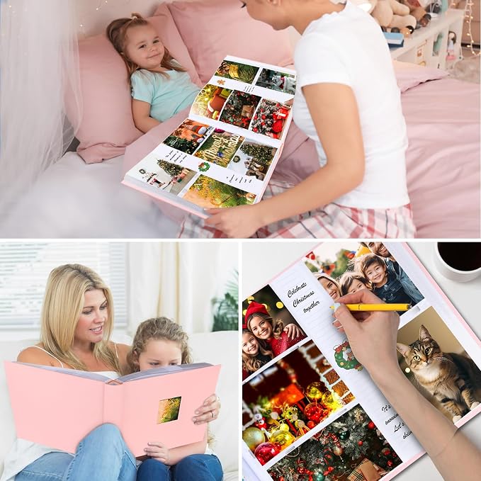 600 Pocket 4x6 Photo Album with Writing Space, Linen Cover, Pink | Large Capacity, 4x6 Album Book, with Memo for Family, Wedding Baby, Travel Memories Graduation Pictures - Image 7