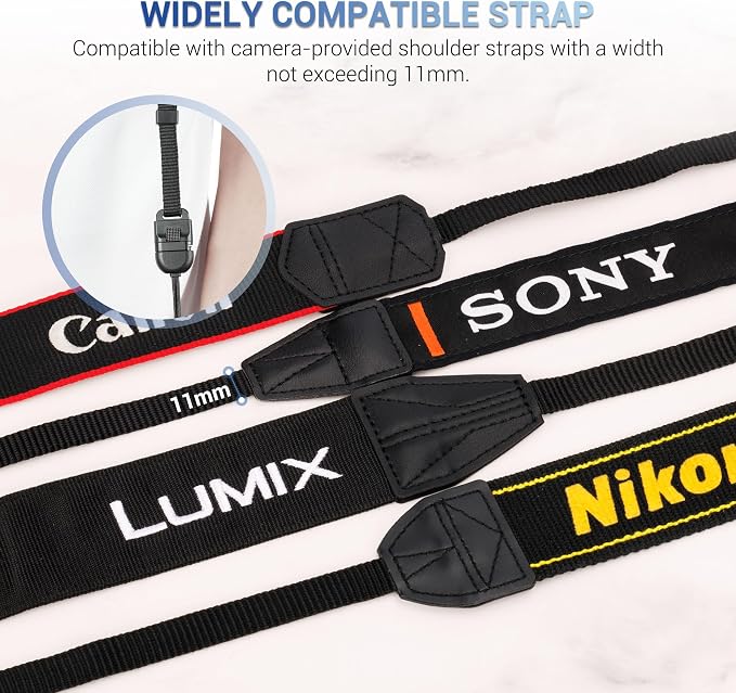 JJC 2Pack Universal Camera Strap Quick Release Buckle, Durable & Scratch-proof Neck Strap Quick Release Loop Connector for Canon Nikon Sony Fujifilm Olympus DSLR Mirrorless Camera - Image 4