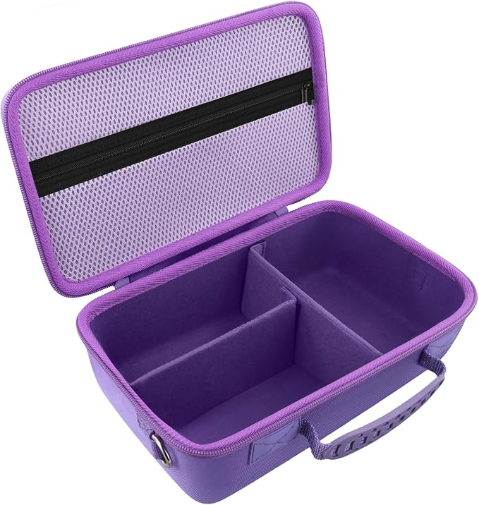 khanka Camera Case for Canon EOS Rebel R6 V/T7/T100/T6/R50/R100/R5/R7/R8/R6 Mark II/SL3 DSLR Camera,Travel Carrying Case for Canon EOS Rebel Camera and 18-55mm/18-45mm Lens(Purple Case Only) - Image 3
