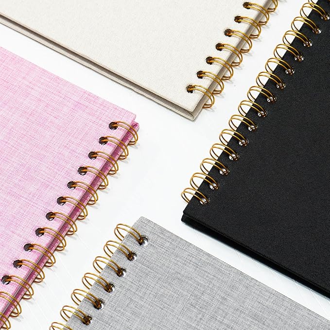 7x7 Inch Scrapbook DIY Photo Album, 20 Sheets (40 Pages), Pink | Linen Hardcover, Lay Flat Customizable, Memory for Wedding Guest Book, Family Travel, Polaroid Storage - Image 8